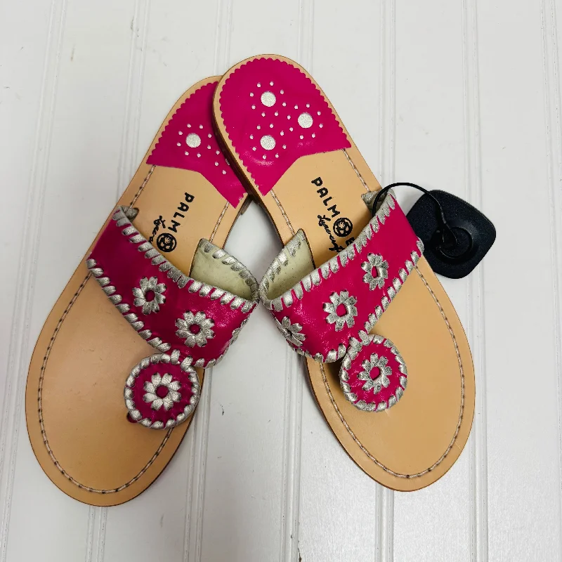 sandals for sale trendy-Sandals Flats By Palm Beach  In Pink, Size: 6.5