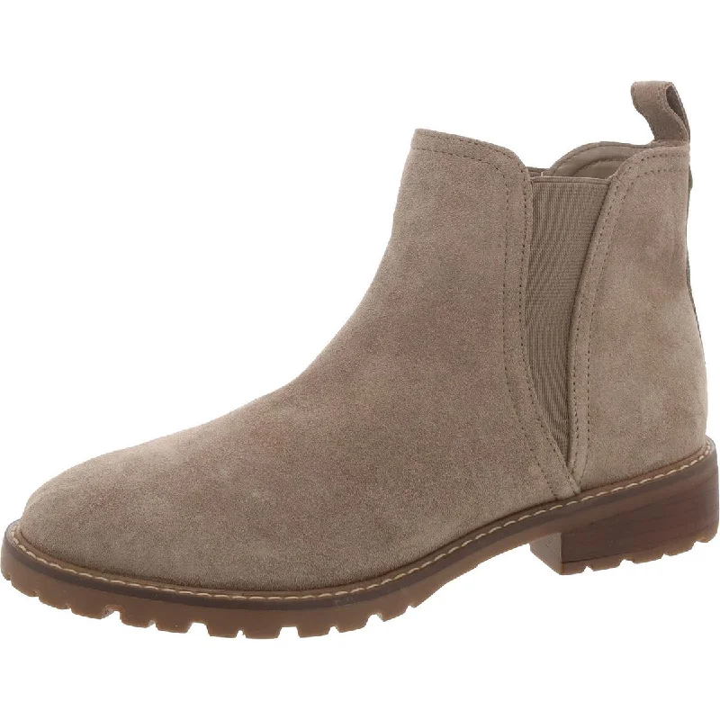 Boots with sleek straps-Steve Madden Womens Suede Ankle Chelsea Boots