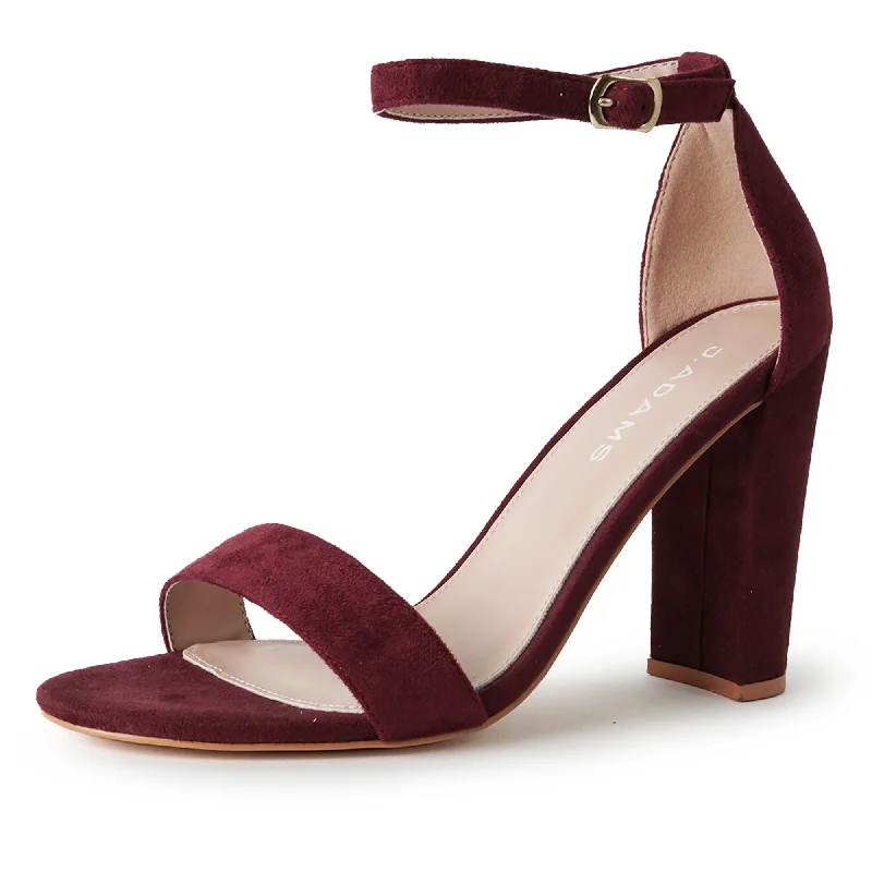 casual high heels chill-Shirley | Burgundy Suede