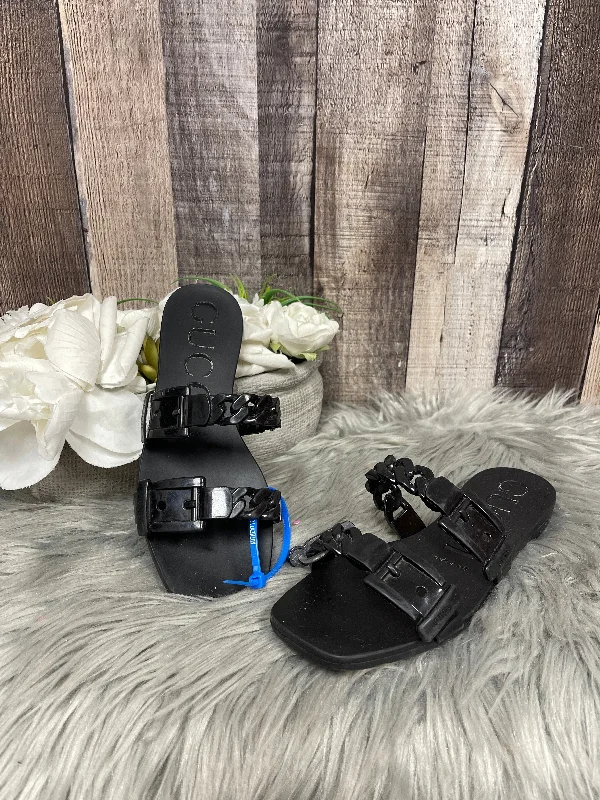 sandals with subtle design-Black Sandals Luxury Designer Gucci