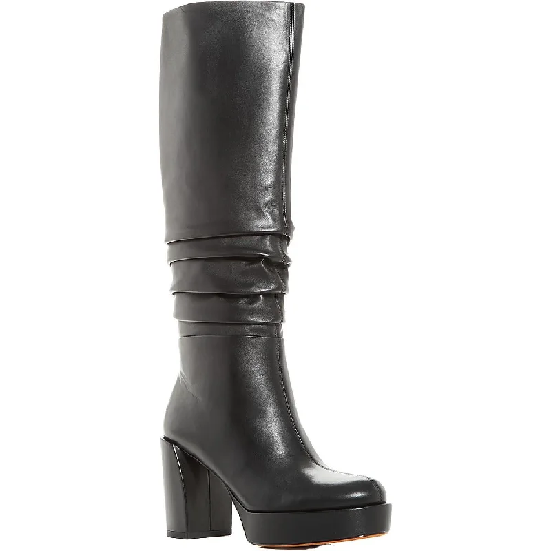 Boots with sturdy laces-3.1 Phillip Lim Womens Naomi Stiletto Block Heel Knee-High Boots