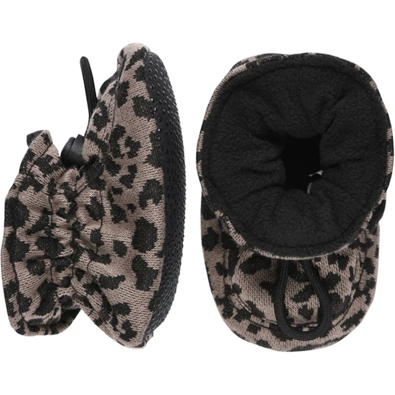 elegant slippers for beauty-MELTON Textile Slippers Leopard Leafless Tree