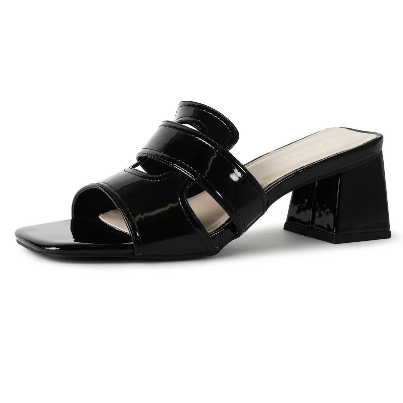 eco-friendly high heels recycled-Deborah | Black Patent