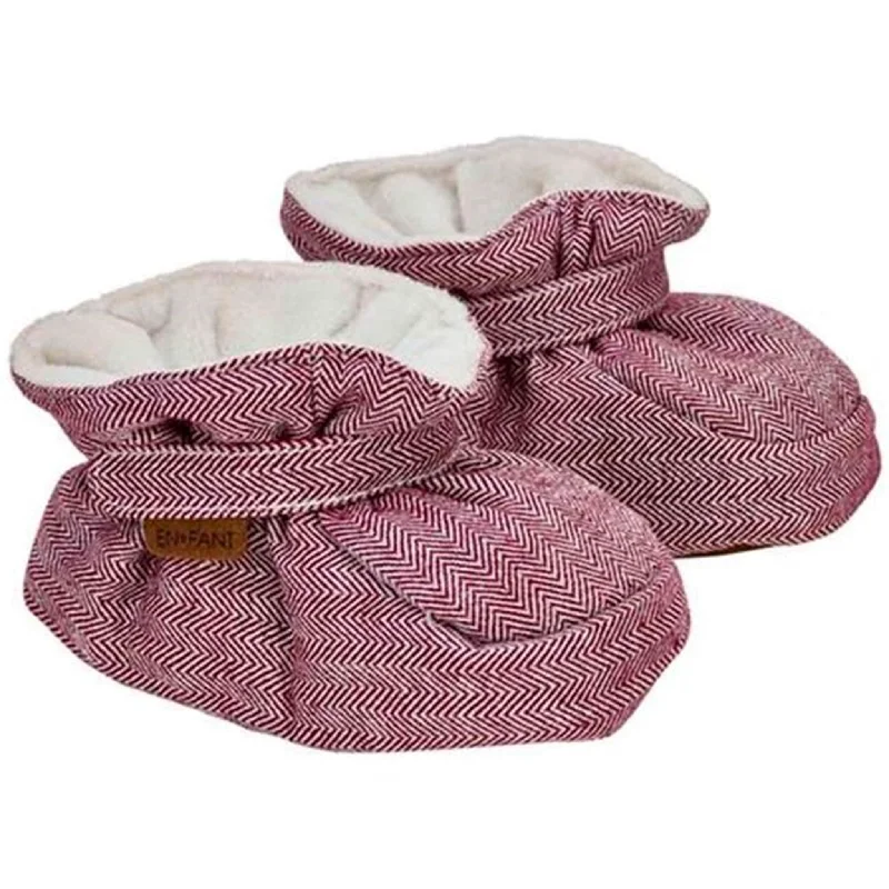 casual slippers with flair-En Fant Baby Slippers Ruby Wine