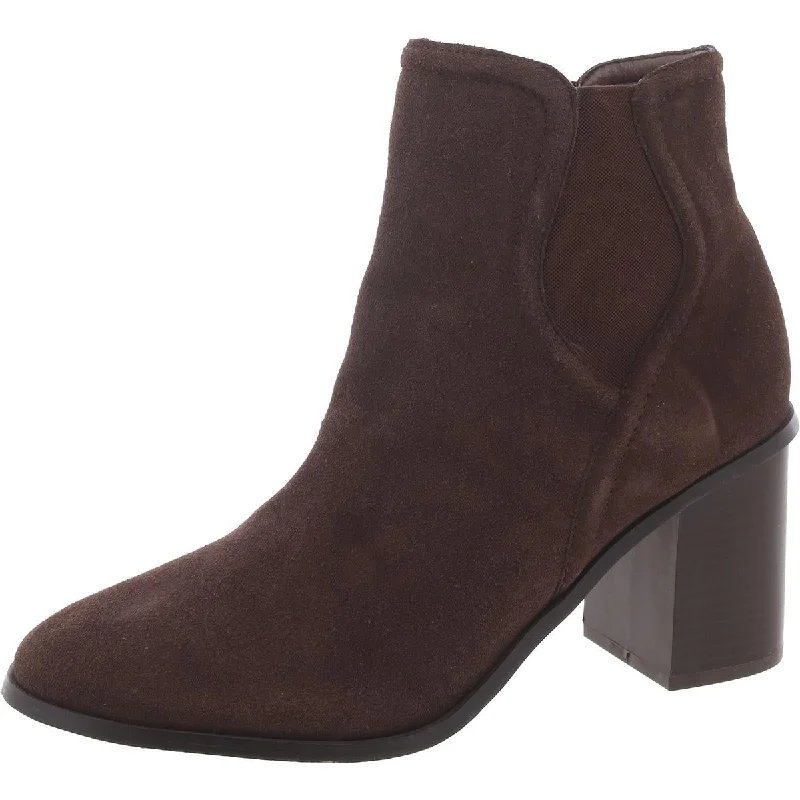 Boots with firm heels-Splendid Womens Marika Suede Block Heel Chelsea Boots