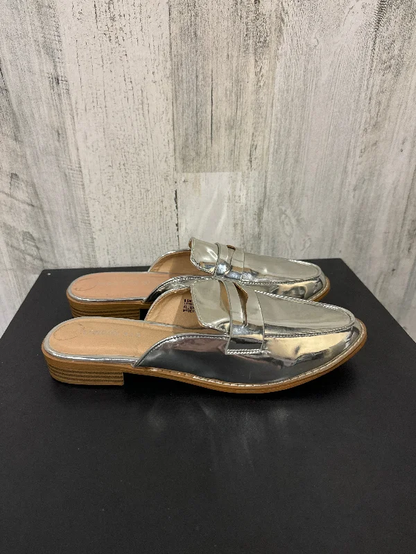 pet-allowed flats listings-Silver Shoes Flats Madden Girl, Size 8.5