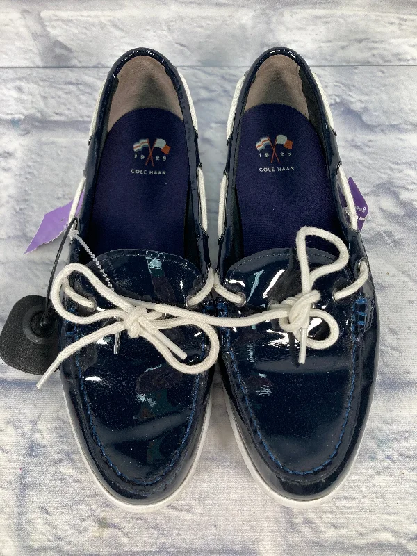 flats with dog parks-Navy Shoes Flats Cole-haan, Size 9