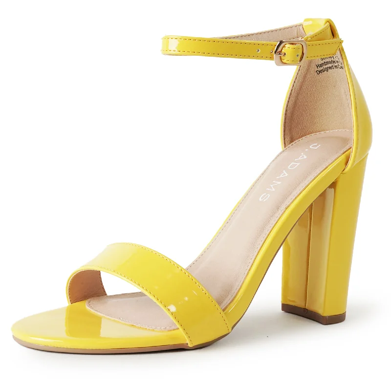 non-slip high heels hold-Shirley | Yellow Patent