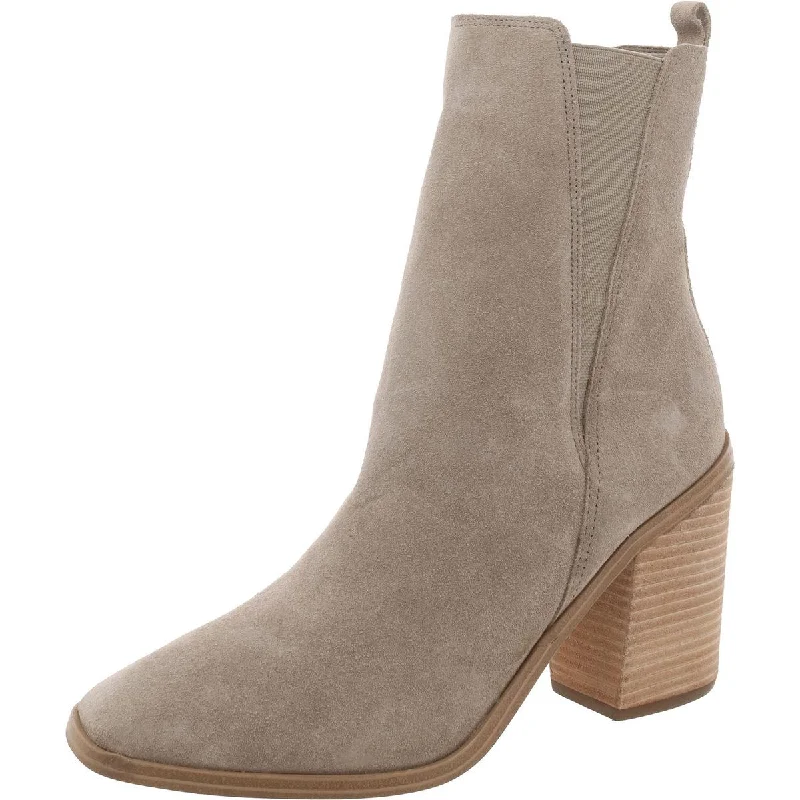 Boots for wet hikes-Marc Fisher LTD Womens Faux Suede Block Heel Chelsea Boots