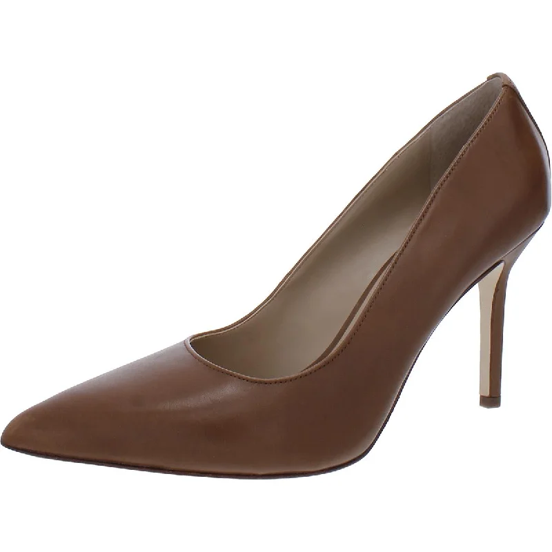 classic high heels heritage-Lauren Ralph Lauren Womens Lindella II Leather Slip-On Pumps