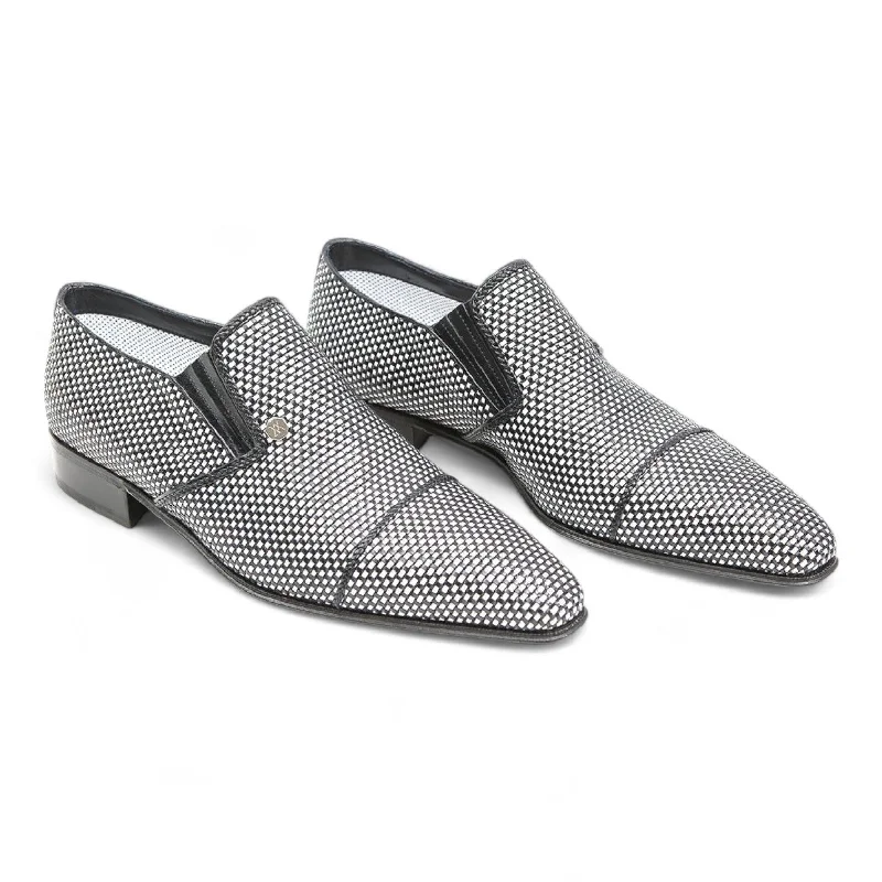 Loafers for park visitsArtioli Giorgio Men's Shoes Woven Kangaroo Leather Cap-Toe Slip-On Loafers (ART1015)