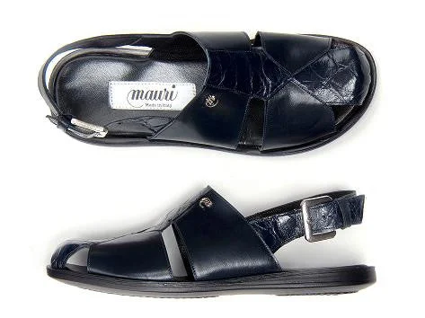 sandals with thick cushion-Mauri - "1787 Renzo"  Alligator Sandals