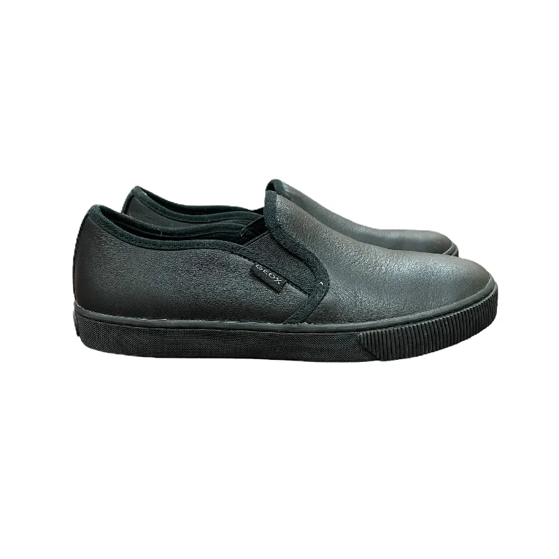 flats for young professionals-Black Shoes Flats By Geox Shoes, Size: 5