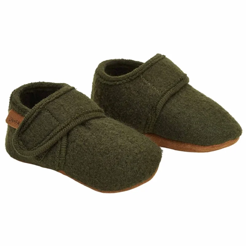 tan slippers for vibe-En Fant Baby Wool Slippers Rosin