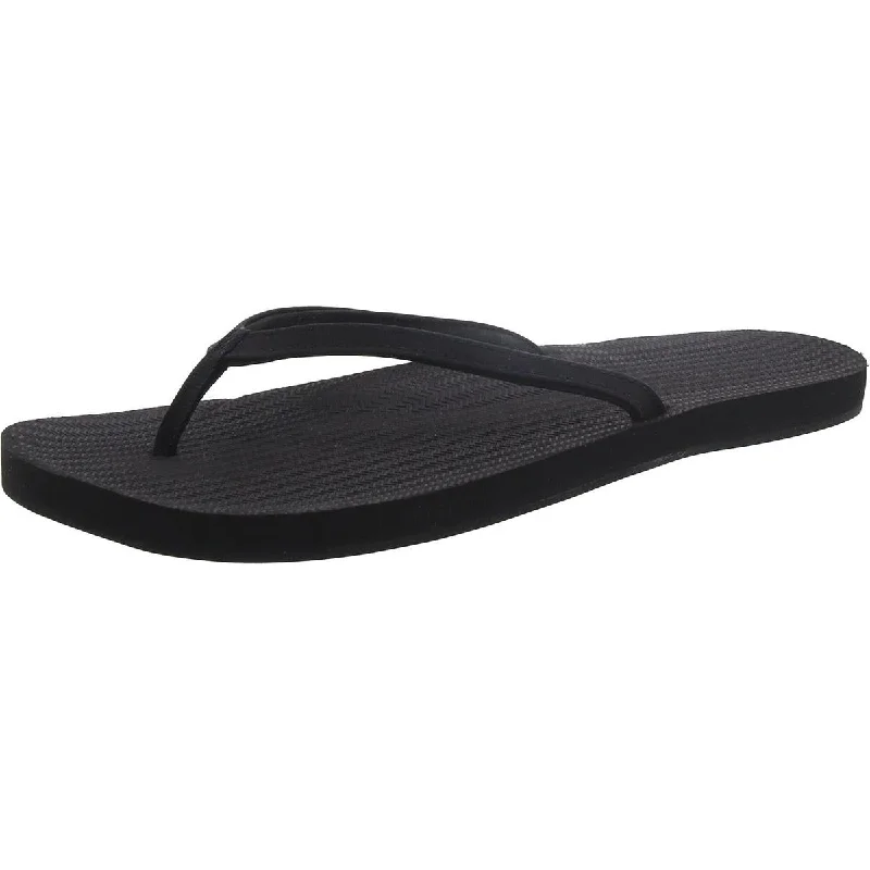 sandals with slip-on style-Indosole Womens Faux Leather Slip On Thong Sandals