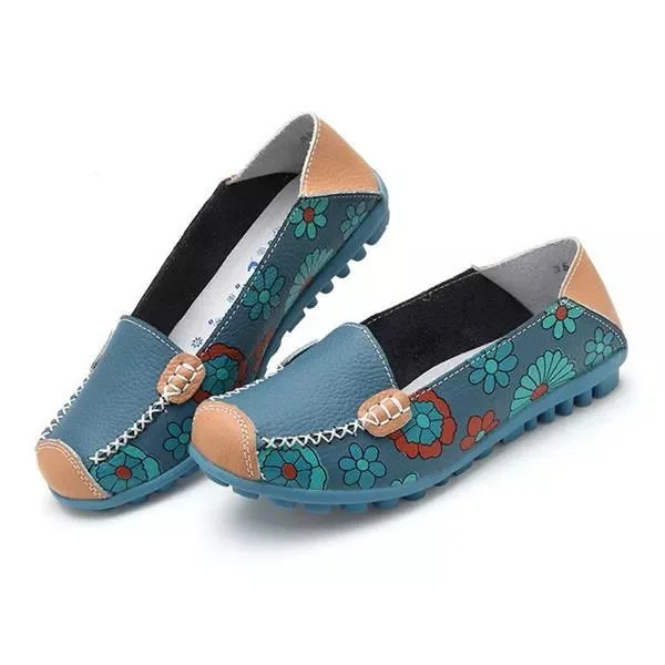 Loafers for casual chicWomen's Floral Loafers Moccasins Flats