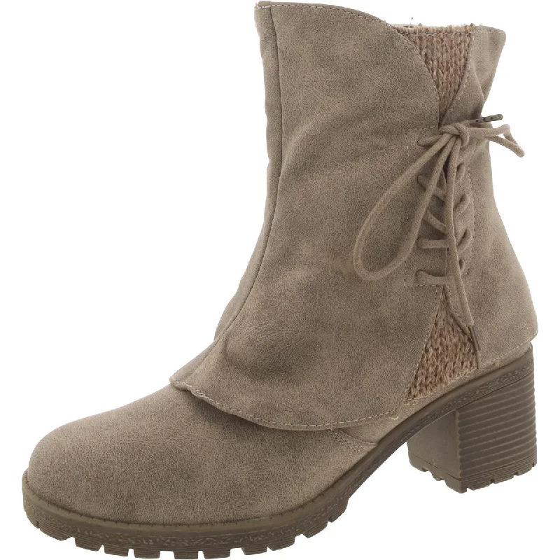 Boots for rugged hikes-Muk Luks Womens Lucy Lillith Faux Leather Cold Weather Shearling Boots