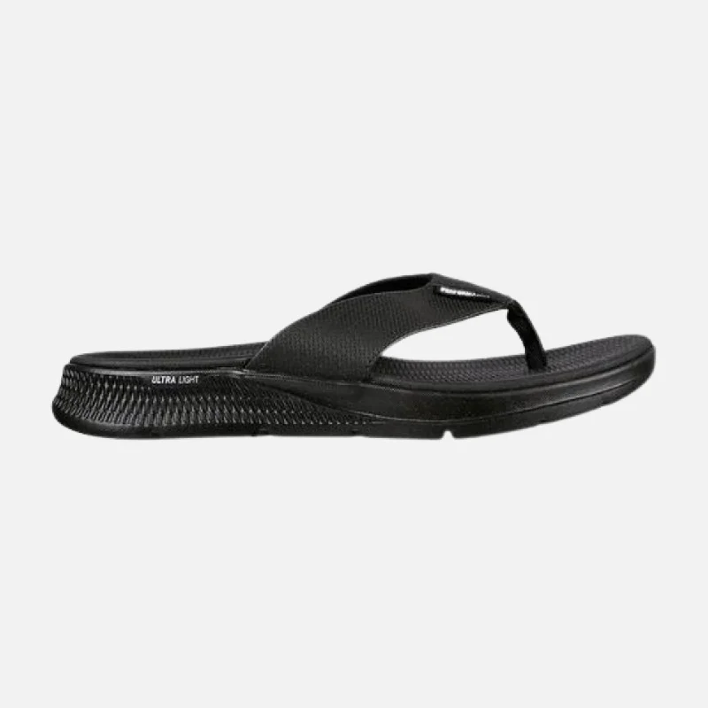 non-slip slippers for flair-Skechers Men's On-The-GO Consistent Slippers -Black