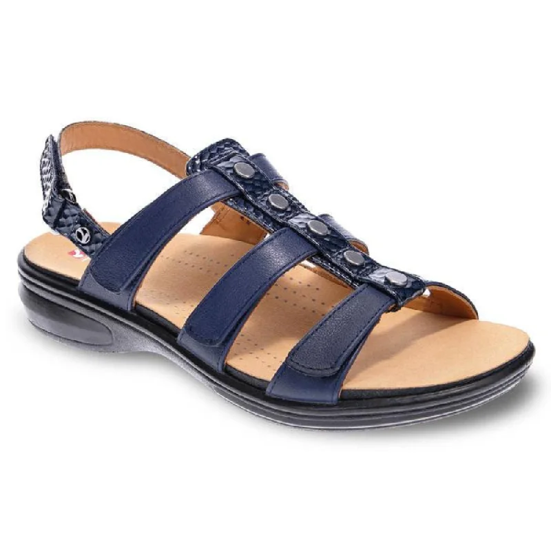 Revere Toledo Navy Snake Sandal (Women's)