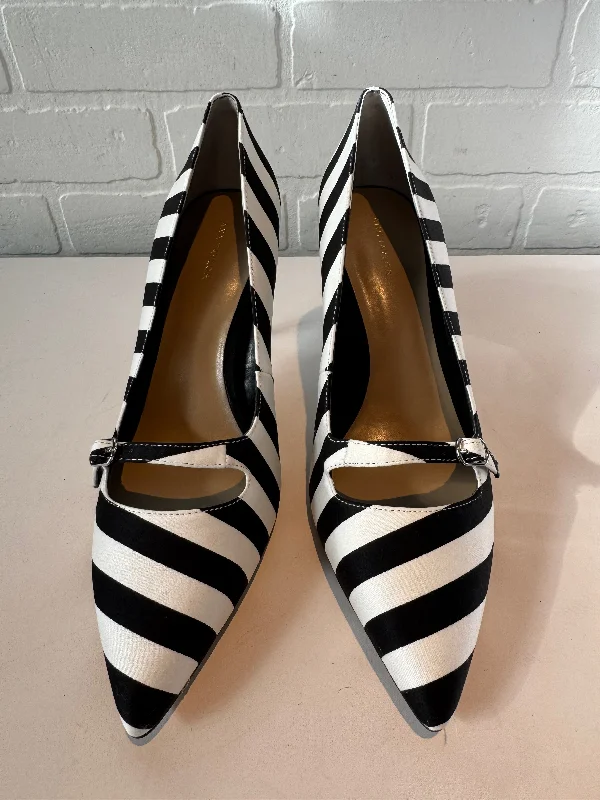 designer high heels rare-Shoes Heels Stiletto By Ann Taylor In Black & White, Size: 8.5