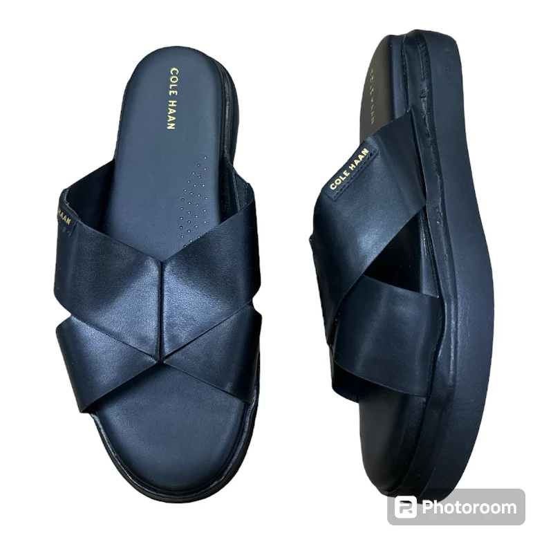 budget sandals with flair-Black Sandals Designer Cole-haan, Size 9