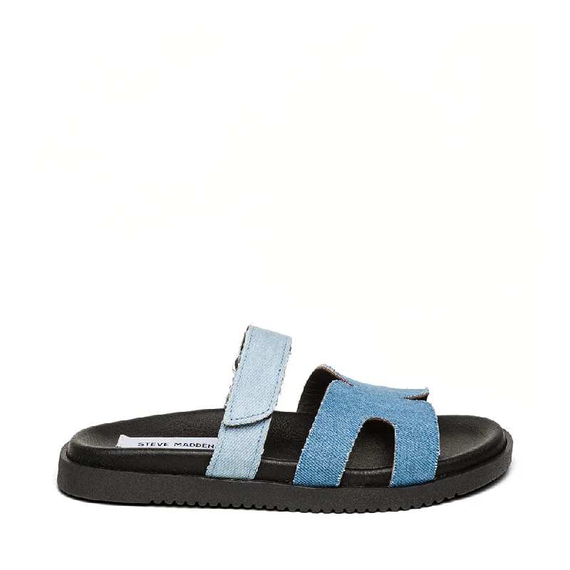 affordable sandals for walks-Missile-E Sandal BLUE DENIM