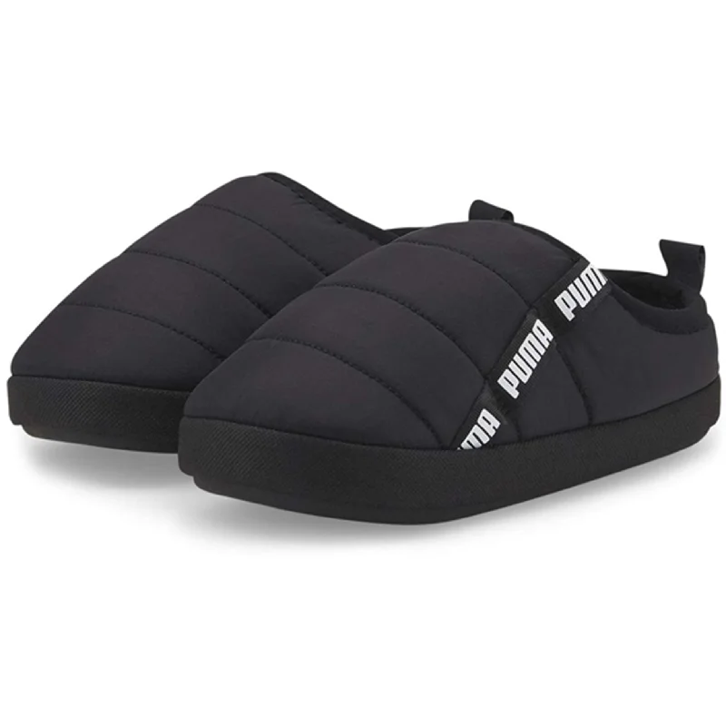 handmade slippers rare find-Puma Scuff Slippers Black-White