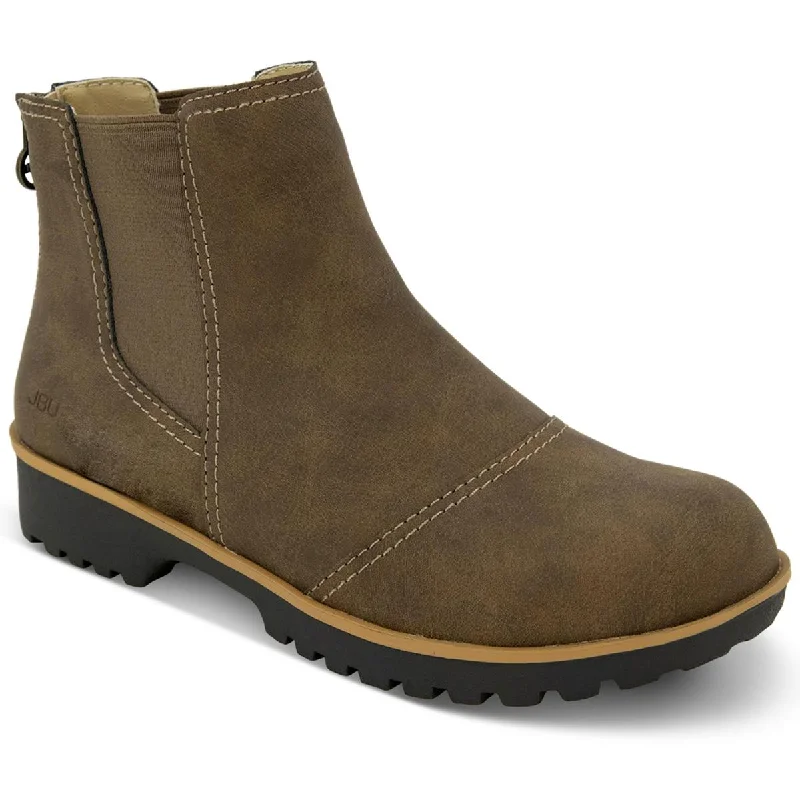 Boots for stylish treks-JBU by Jambu Womens Peacock Faux Leather Water Resistant Chelsea Boots