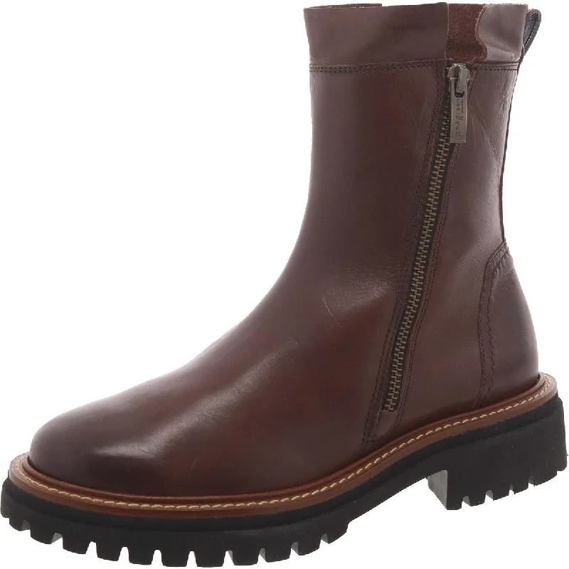 Boots for minimalist style-Paul Green Womens Echt Leder Pull On Block Heel Mid-Calf Boots