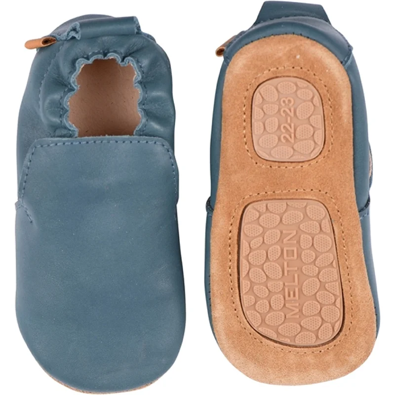 casual slippers with support-MELTON Delicate Leather Slippers Oceanview