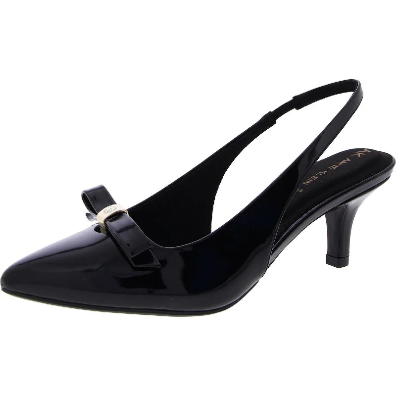 handmade high heels flair-Anne Klein Womens Farrie Patent Pumps Slingback Heels