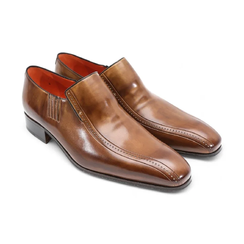 Loafers with airy meshArtioli Benedetto Men's Shoes Calf-Skin Leather Loafers (ART1005)