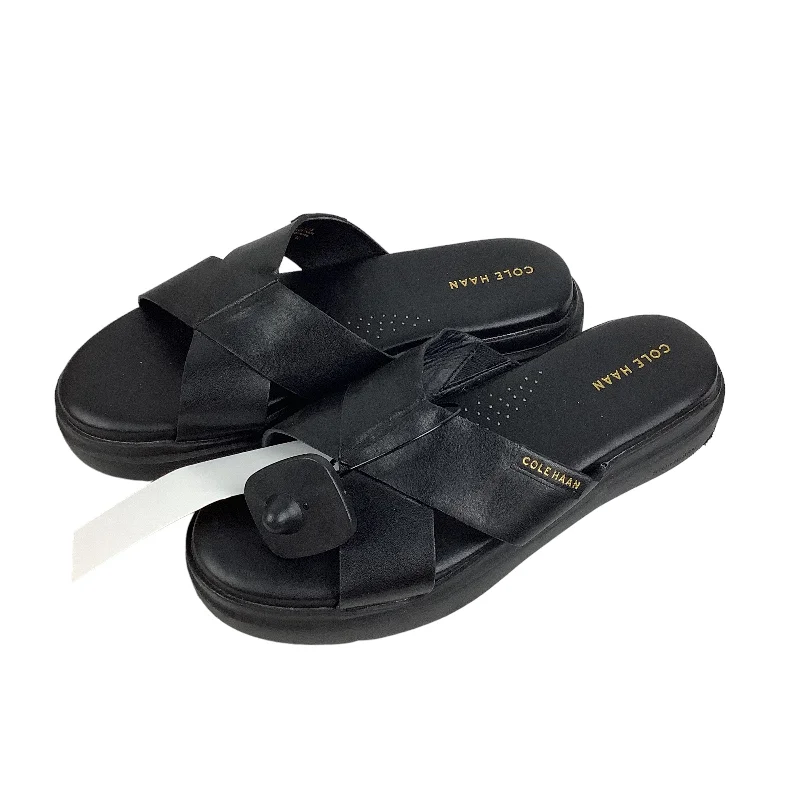 new sandals with support-Black Sandals Designer Cole-haan, Size 8.5