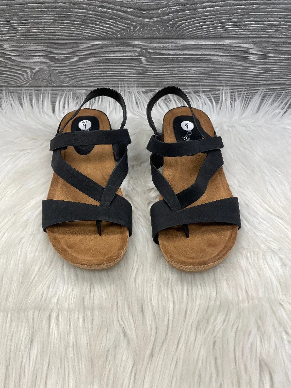 sandals for sale cheap-Sandals Flats By Sofft In Black, Size: 9