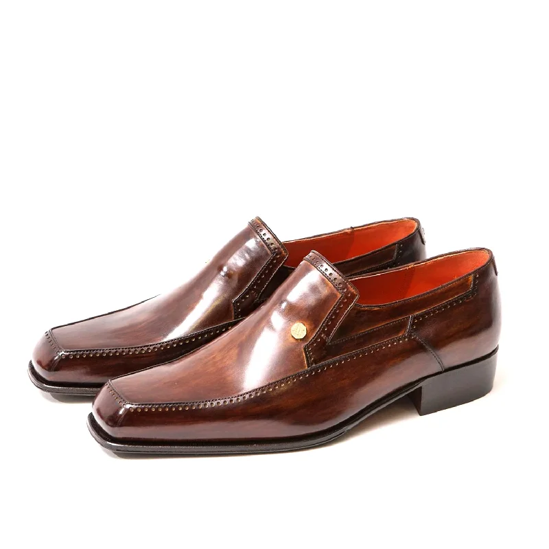 Loafers with soft wearArtioli Cornelio Men's Shoes Patina Calf-Skin Leather Loafers (ART1071)