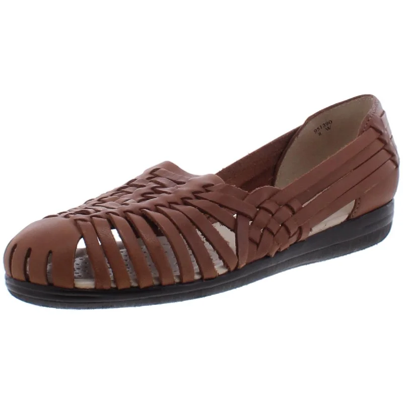 modern sandals for office-Softspots Womens Trinidad Leather Woven Huarache Sandals