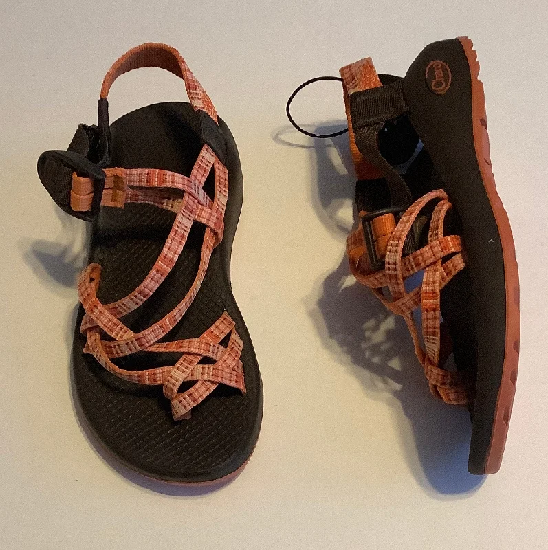 chic sandals with bows-Sandals Flats By Chacos In Brown & Orange, Size: 6