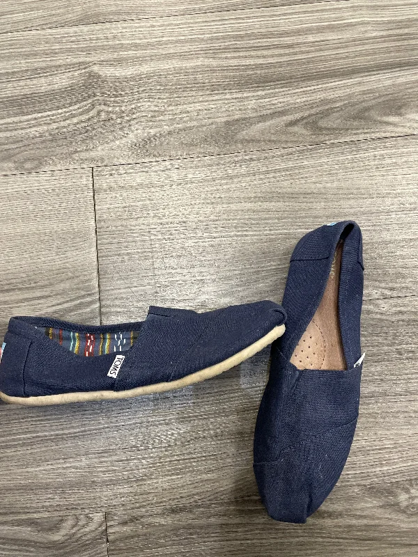 budget flats with terraces-Blue Shoes Flats Toms, Size 10