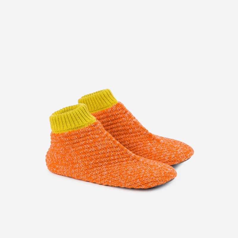 vegan slippers plant based-Chevron Knit Bootie Slippers