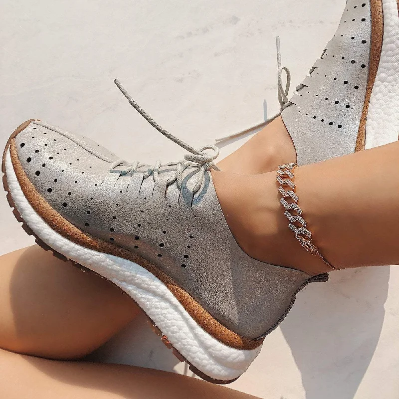 Athletic shoes with soft collarsALSTEAD in SILVER Sneakers