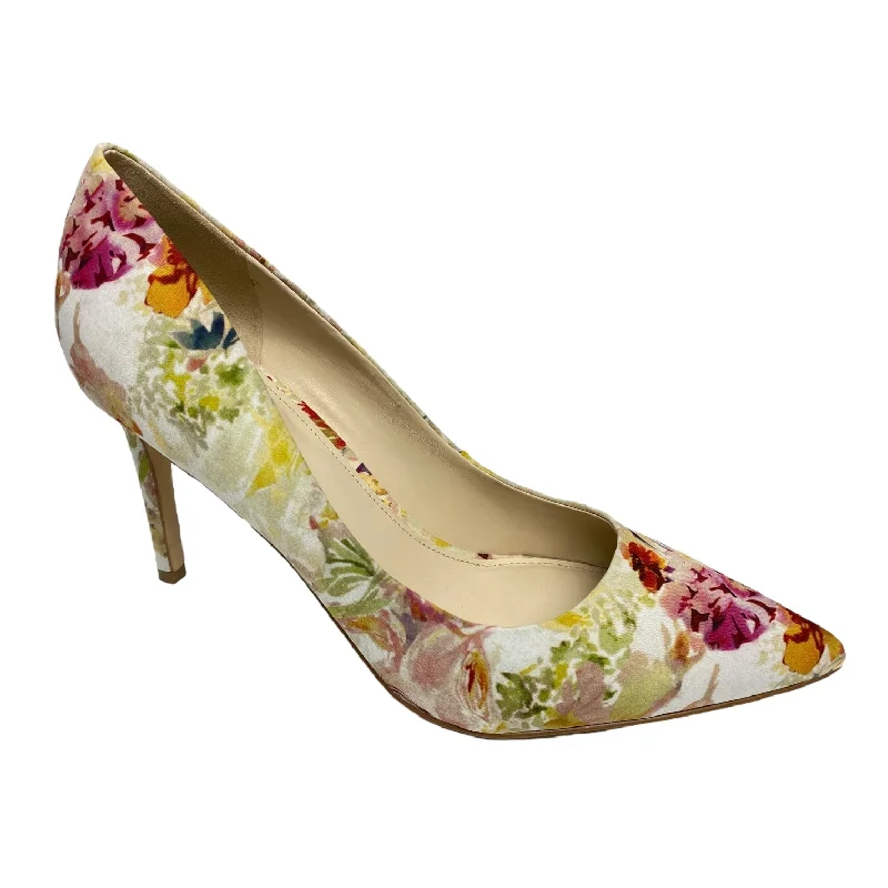 elegant high heels style-Shoes Heels Stiletto By Nine West In Floral Print, Size: 10