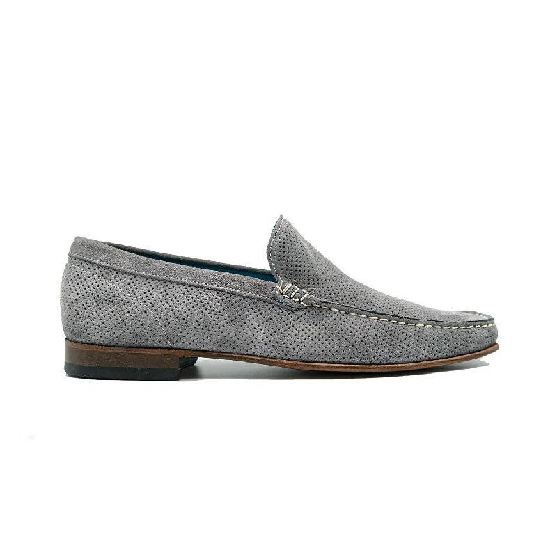 Loafers with cool ventsGiovacchini Diego Men's Shoes Metal Perforated Suede Leather Slip-On Loafers (GVCN1013)