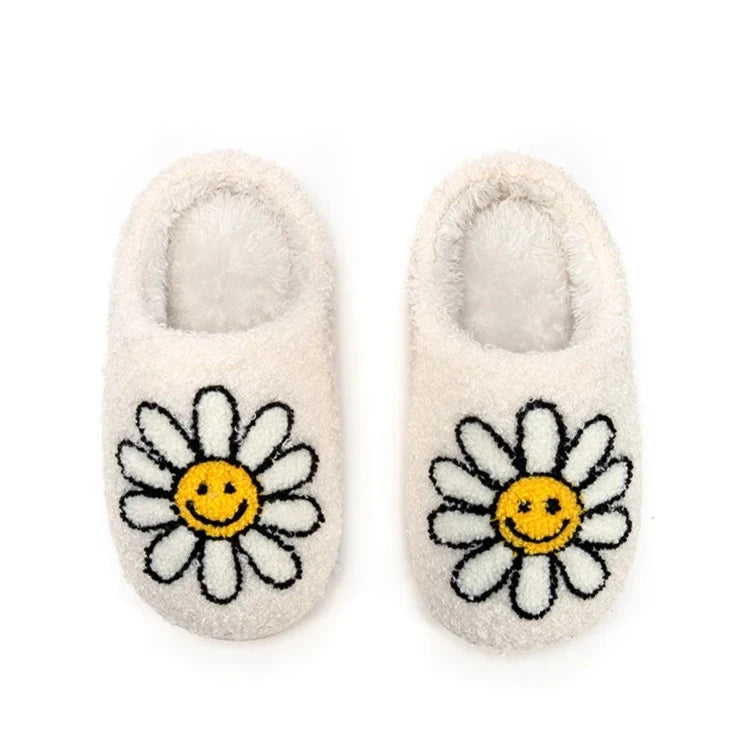 purple slippers for edge-Living Royal Daisy Slippers