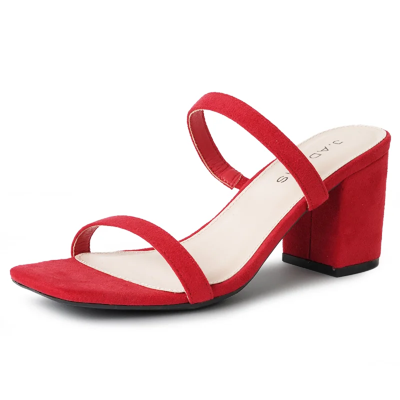 elegant high heels style-Stormi | Red Suede