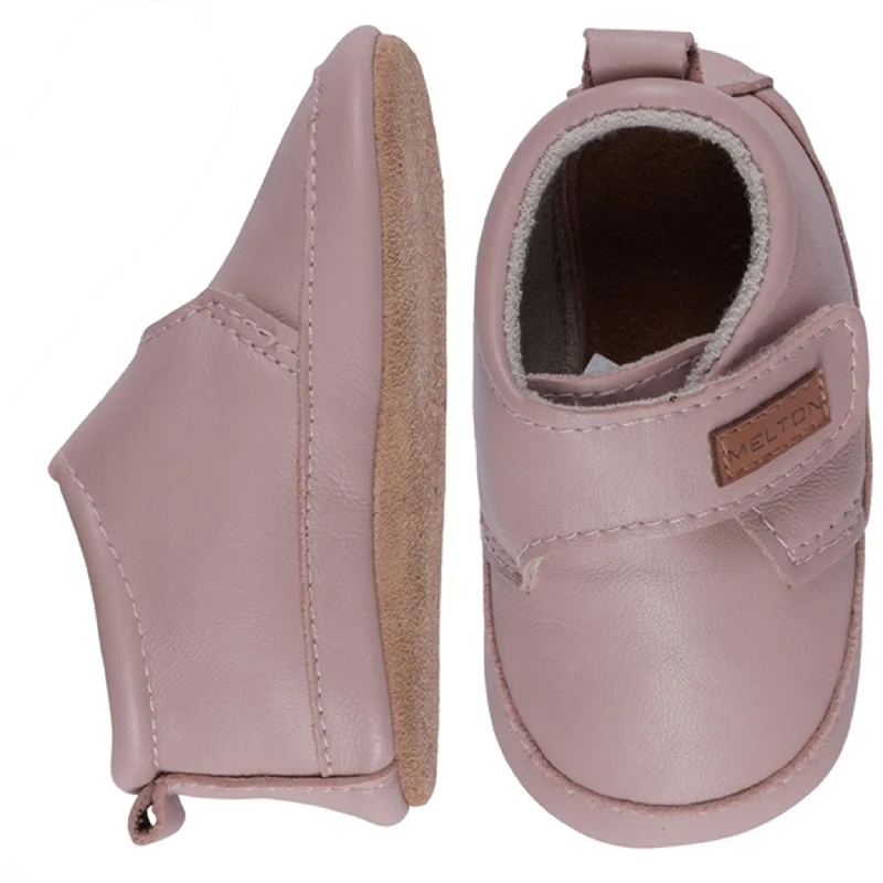 casual slippers with bounce-MELTON Leather Slippers Classic Alt Rosa