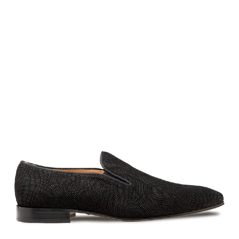 Loafers for quick styleMezlan Notte 20958 Men's Shoes Black Glass Suede Leather Slip On Loafers (MZ3698)