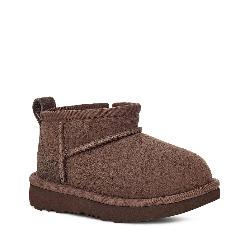 Boots with chic heels-UGG K Classic Ultra Mini Fashion Boot, Burnt Cedar