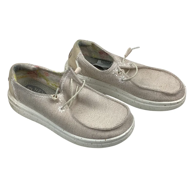 pet-friendly flats with views-Shoes Flats By Hey Dude In Tan, Size: 8