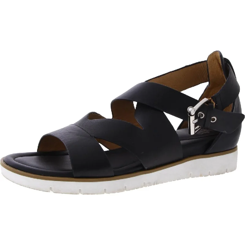 sandals with rugged design-Sofft Womens Mirabelle Leather Ankle Strap Strappy Sandals