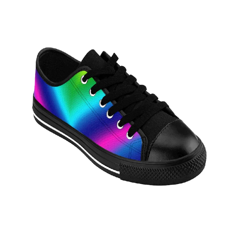 Athletic shoes with dry liningsRainbow Ombre Men's Sneakers, Gay Pride Colorful Futuristic Low Top Shoes For Men (US Size: 7-14)